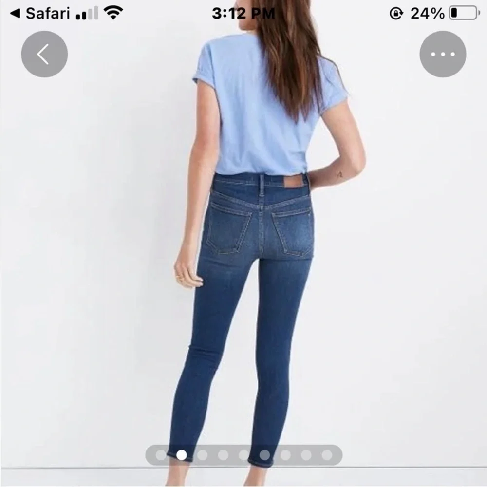 Madewell 9” Mid-Rise Skinny Crop Blue Jeans